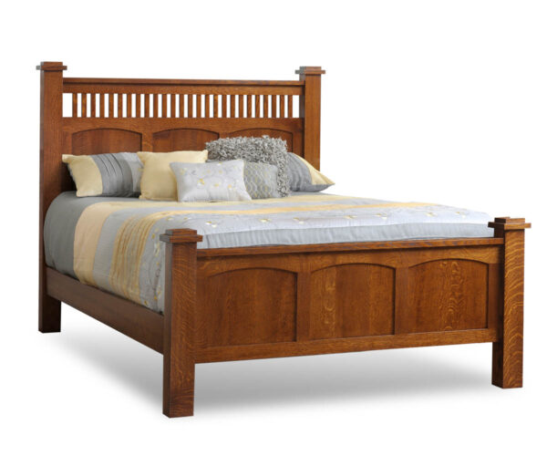 Florentine Mission Bed With High Footboard