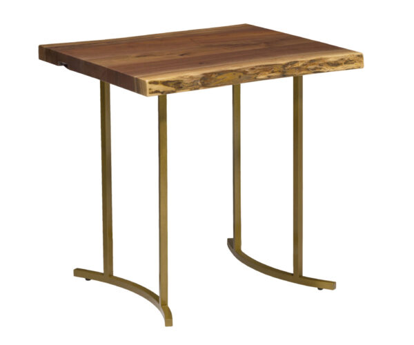 Live Edge End Table with Orbit Base