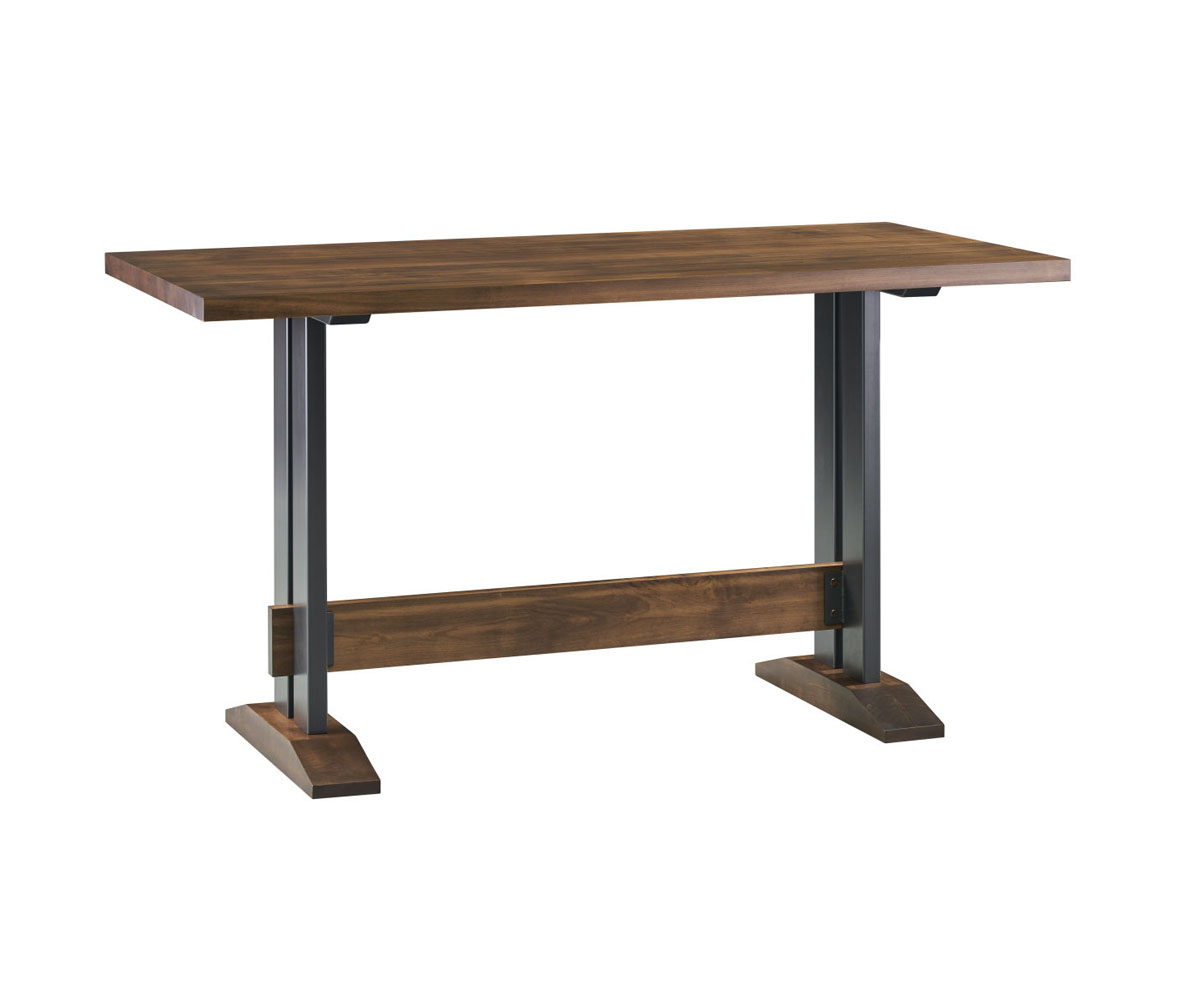 Straight Edge Counter Table with Brooklyn Base