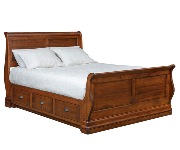 Calais Sleigh Bed With High Footboard and Underbed Storage