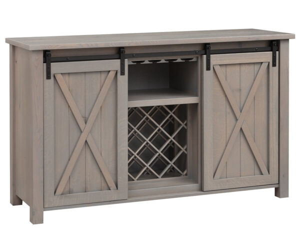 Lahoma Wine Server With Sliding Barn Doors