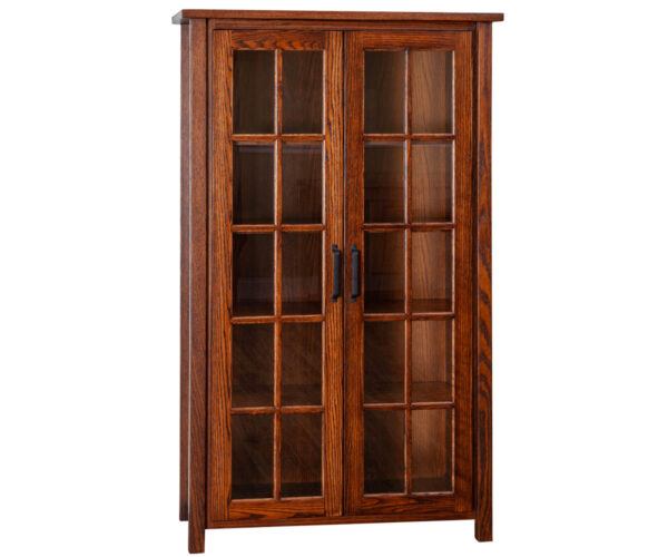 Eshton 5 Foot Bookcase with Glass Doors